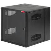 Gabinete AccessPlus de Montaje en Pared de 19in, Rieles Numerados y Roscados #10-32, Puerta con Ventana de Seguridad, 600 mm de Ancho, 762 mm de Profundidad, 26 UR, Color Negro